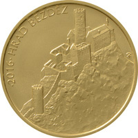 Zlatá mince hrad Bezděz - běžná kvalita