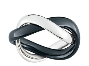 Prsten stříbro - keramika ACR043N-54