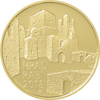 Zlatá mince hrad Rabí - špičková kvalita