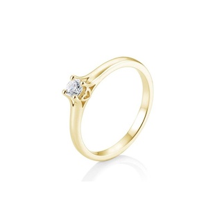 Zlatý prsten s briliantem 0,010ct W/SI
