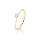 Zlatý prsten s briliantem 0,10CT W/SI