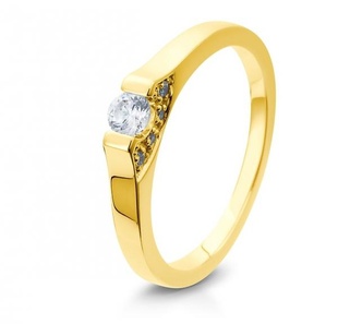 Zlatý prsten s brilianty 585/2,95g celk.4105409 55