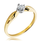 Zlatý prsten s diamantem 0,146ct 