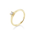 Zlatý prsten s briliantem 0,10 W/SI