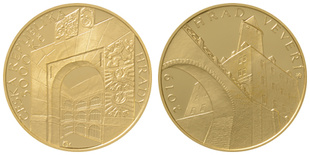 Zlatá mince hrad Veveří - špičková kvalita